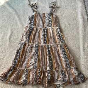 Lucky Brand midi dress with floral cottagecore pattern